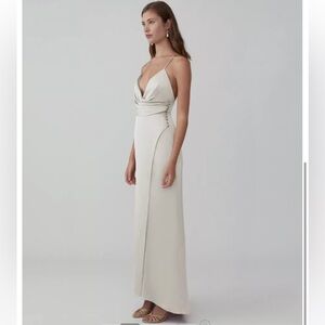 Fame & Partners Gown Ivory Matte Satin